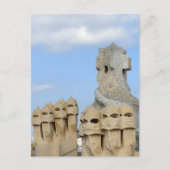 La Pedrera Chimney Pots, Barcelona, Spanje - Briefkaart (Voorkant)