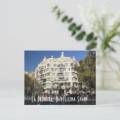 La Pedrera door Gaudi Barcelona Spanje Briefkaart (Staand voorkant)