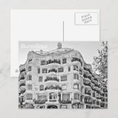 La Pedrera in Barcelona Briefkaart (Voorkant / Achterkant)