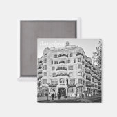 La Pedrera in Barcelona Magneet (Voorkant / Achterkant)