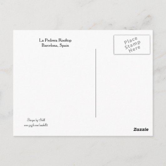 La Pedrera Rooftop Barcelona Briefkaart (Achterkant)