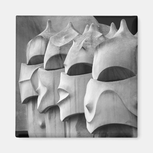 La Pedrera schoorstenen magneet (Voorkant)