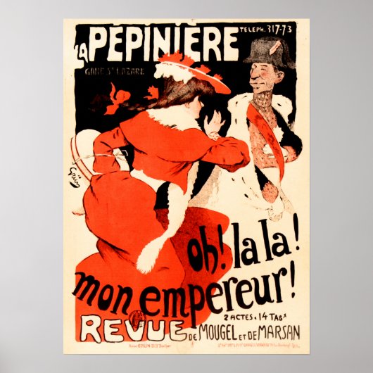 LA PEPINIERE Mijn keizer! -Franse theateradvertent Poster (Voorkant)