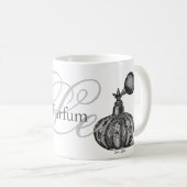 la perfum,  parfum illustratie; koffiemok (Voorkant rechts)