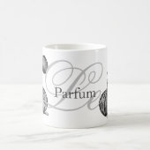 la perfum,  parfum illustratie; koffiemok (Center)
