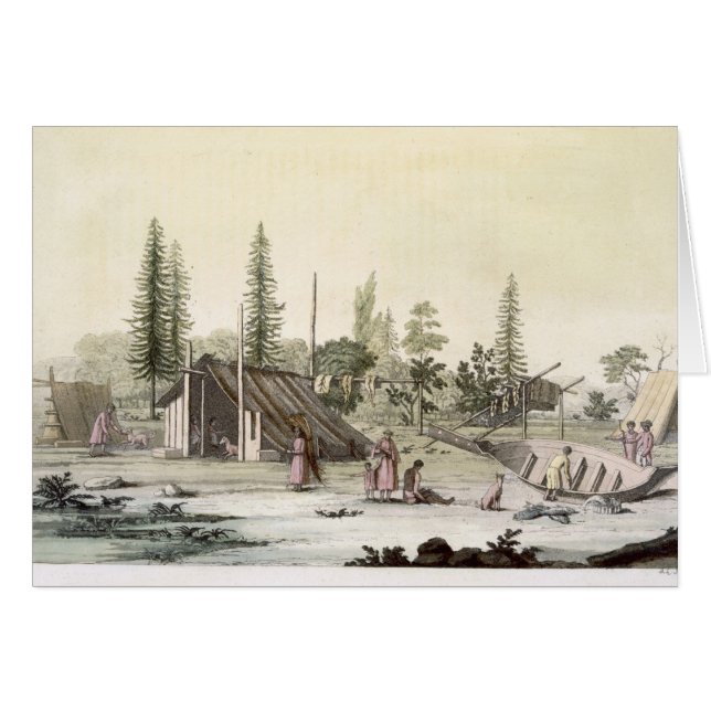 La Perouse in Port Francesci (kleurentraving) (Voorkant Horizontaal)