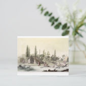 La Perouse in Port Francesci (kleurentraving) Briefkaart (Staand voorkant)