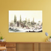 La Perouse in Port Francesci (kleurentraving) Canvas Afdruk (Insitu (Woonkamer))