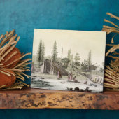 La Perouse in Port Francesci (kleurentraving) Fotoplaat (Zijkant)