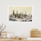 La Perouse in Port Francesci (kleurentraving) Poster (Keuken)