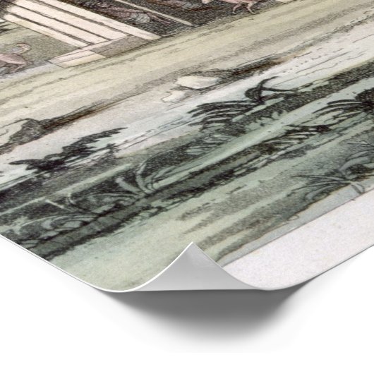 La Perouse in Port Francesci (kleurentraving) Poster (Hoek)