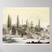 La Perouse in Port Francesci (kleurentraving) Poster (Voorkant)