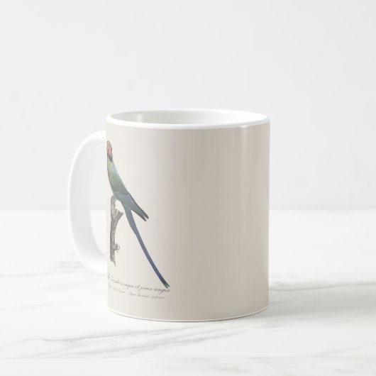 La Perruche a unque et joues rouges Koffiemok (Voorkant links)