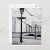 La Petit Pont, Parijs Frankrijk Briefkaart (Voorkant / Achterkant)