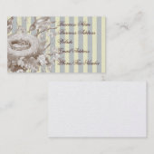 La Petite Famille, blauw en crème op goud Visitekaartje (Voorkant / Achterkant)