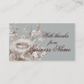 La Petite Famille over blauw en room met bedankt Visitekaartje (Achterkant)