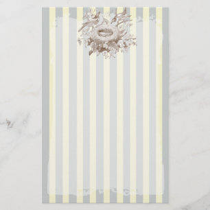 La Petite Famille over blauwe en roomachtergrond Briefpapier