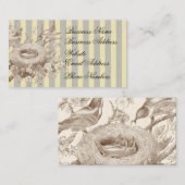 La Petite Famille over blauwe en roomachtergrond Visitekaartje (Voorkant / Achterkant)