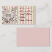 La Petite Famille over roze en roomachtergrond Visitekaartje (Voorkant / Achterkant)