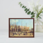 La Piazza San Marco. Door Canaletto Briefkaart (Staand voorkant)