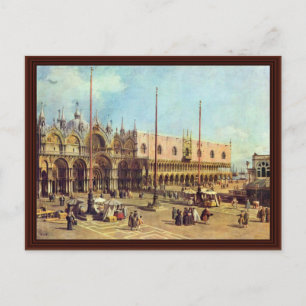 La Piazza San Marco. Door Canaletto Briefkaart