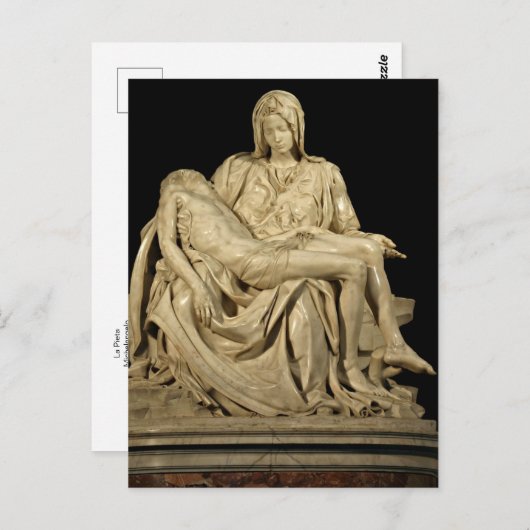 La Pieta door het Briefkaart Michelangelo (Voorkant / Achterkant)