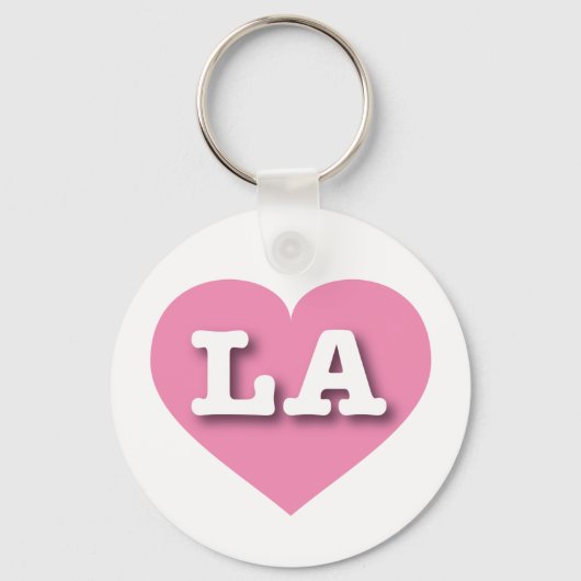 LA Pink Heart - Ik hou van LA Sleutelhanger (Voorkant)