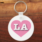 LA Pink Heart - Ik hou van LA Sleutelhanger (Voorkant)