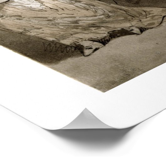 La Place des Victoires, Paris, c.1789 (pen en inkt Poster (Hoek)