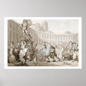 La Place des Victoires, Paris, c.1789 (pen en inkt Poster (Voorkant)
