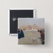 La Place du Carrousel, Parijs Vierkante Button 5,1 Cm (Voorkant /achterkant)