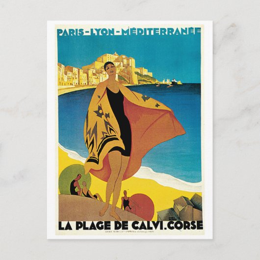 La Plage de Calvi, Corse Briefkaart (Voorkant)