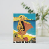 La Plage De Calvi Corse Frankrijk Briefkaart (Staand voorkant)