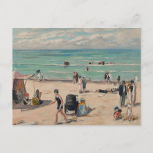 La Plage de Fort-Mahon   Albert André Briefkaart