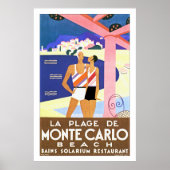 La Plage de Monte Carlo Poster (Voorkant)