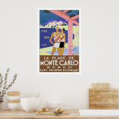 La Plage de Monte Carlo Poster (Keuken)