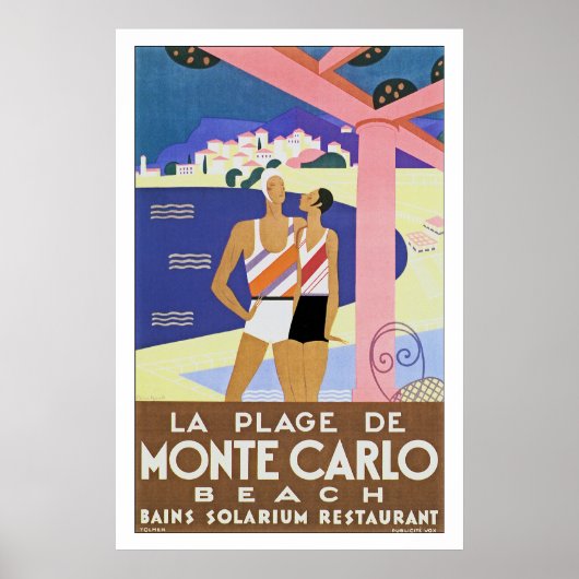 La Plage de Monte Carlo Poster (Voorkant)