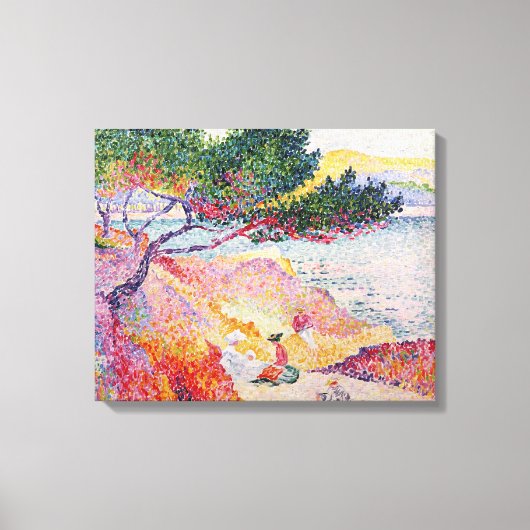 La Plage de Saint-Clair, 1906-07 Canvas Afdruk (Voorkant)