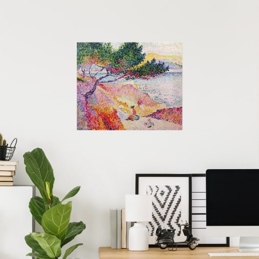 La Plage de Saint-Clair, 1906-07 Poster (Thuiskantoor)