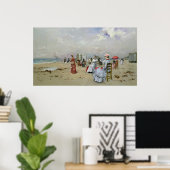 La Plage de Trouville Poster (Thuiskantoor)