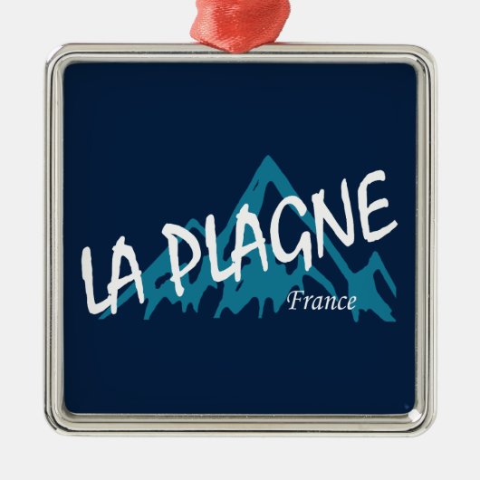 La Plagne France Mountains Metalen Ornament (Voorkant)