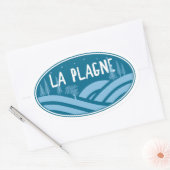 La Plagne France Outdoors Ovale Sticker (Envelop)