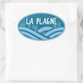 La Plagne France Outdoors Ovale Sticker (Tas)