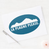 La Plagne Frankrijk Alsjeblieft Ovale Sticker (Envelop)