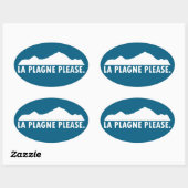 La Plagne Frankrijk Alsjeblieft Ovale Sticker (Vel)