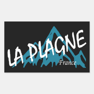 La Plagne Frankrijk Bergen Rechthoekige Sticker