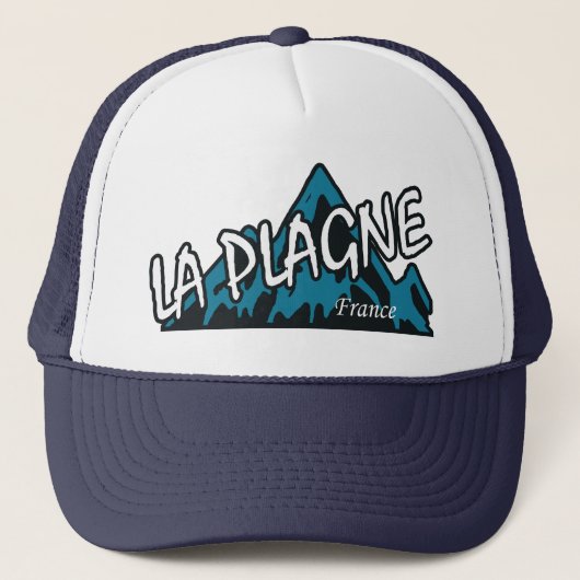 La Plagne Frankrijk Bergen Trucker Pet (Voorkant)