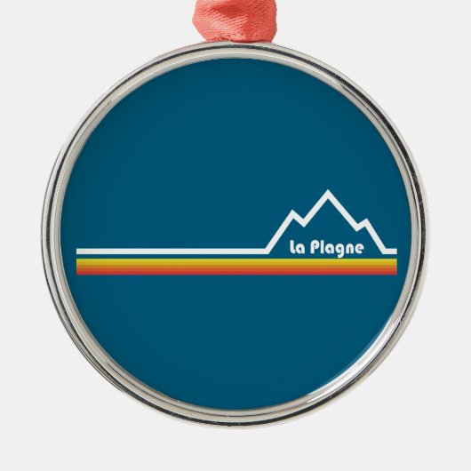 La Plagne Frankrijk Metalen Ornament (Voorkant)