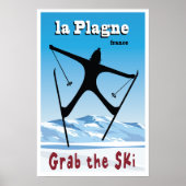 La Plagne, Frankrijk, Ski Poster (Voorkant)
