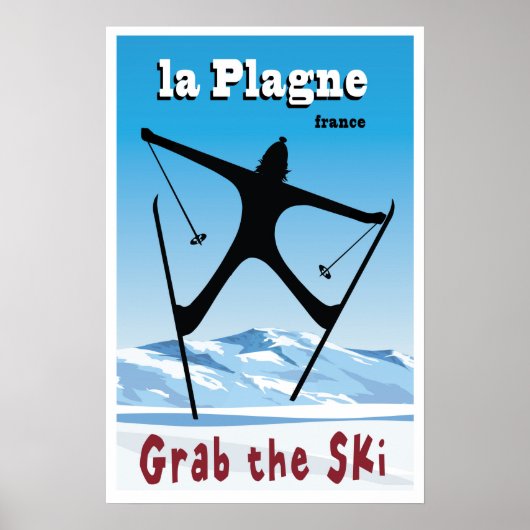 La Plagne, Frankrijk, Ski Poster (Voorkant)